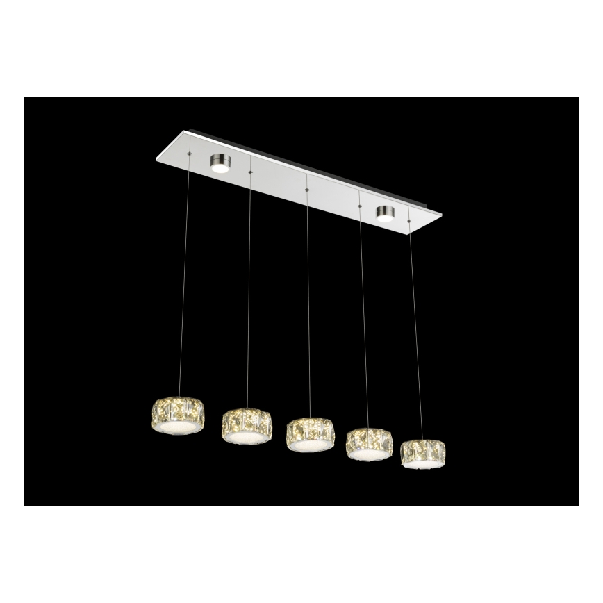 Globo - Candeeiro suspenso LED LED/52W/230V 4000K cromado brilhante/transparente