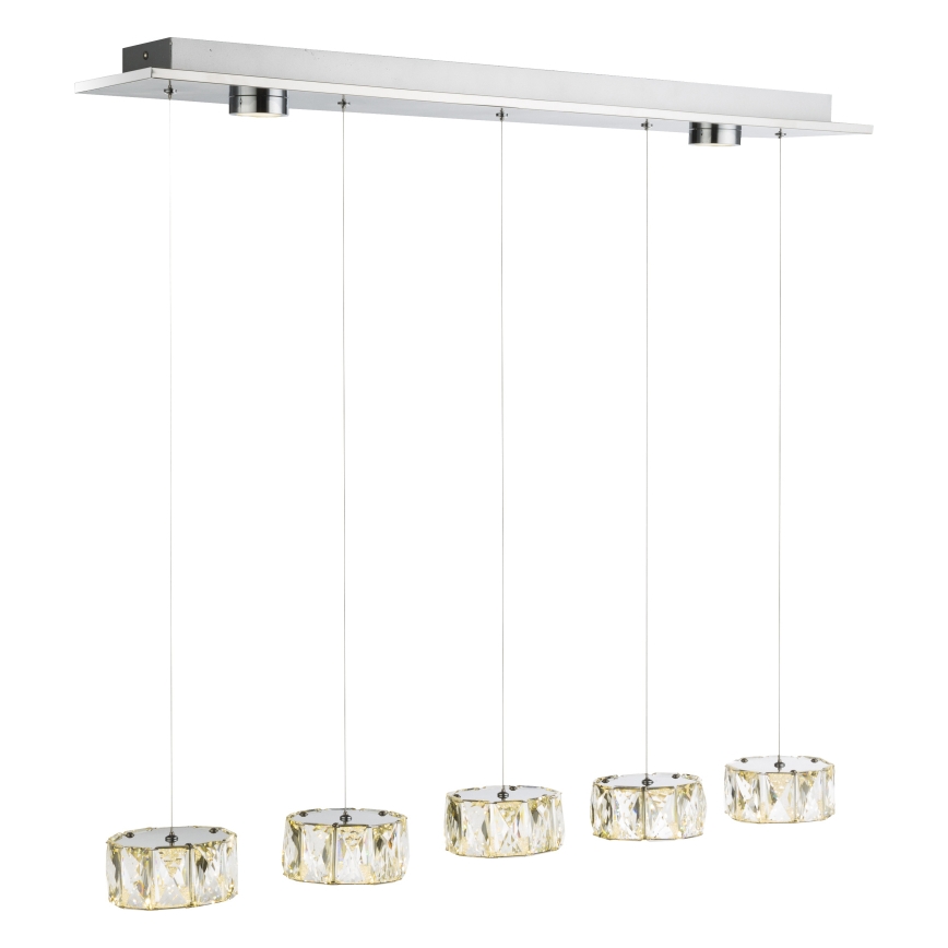 Globo - Candeeiro suspenso LED LED/52W/230V 4000K cromado brilhante/transparente