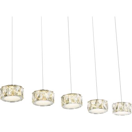 Globo - Candeeiro suspenso LED LED/52W/230V 4000K cromado brilhante/transparente