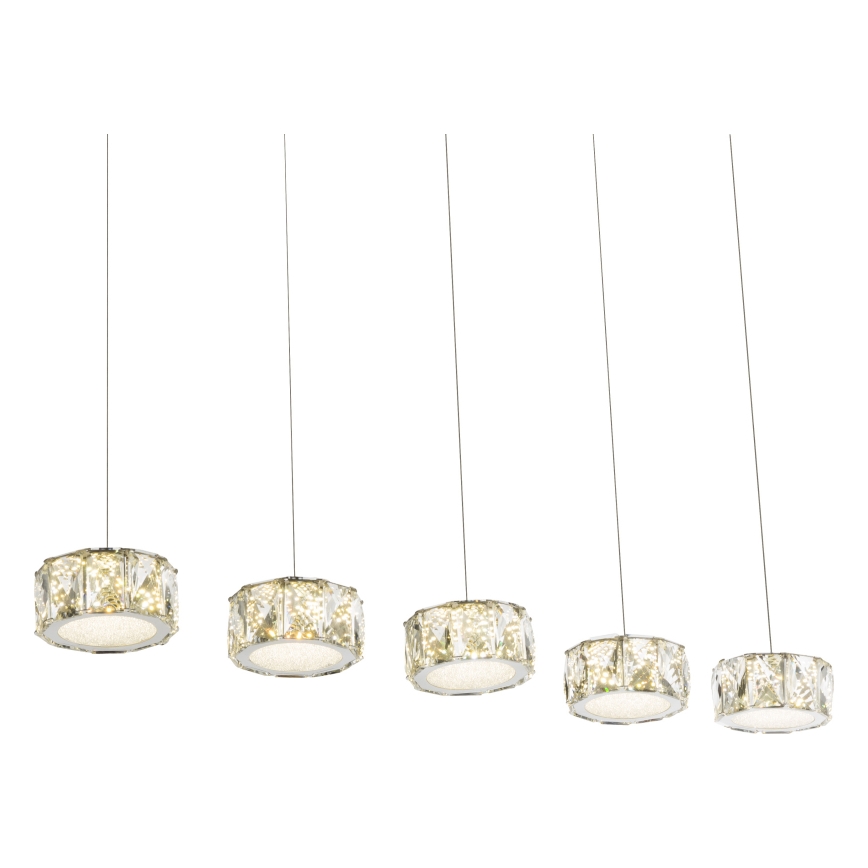 Globo - Candeeiro suspenso LED LED/52W/230V 4000K cromado brilhante/transparente