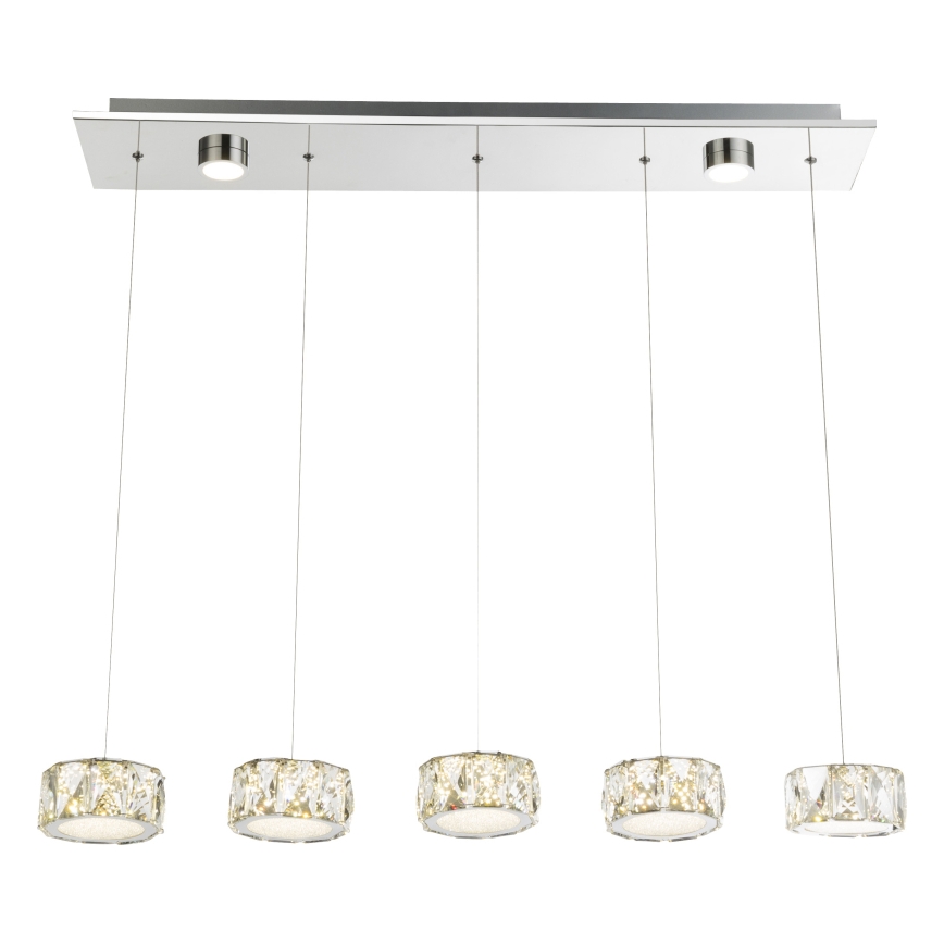 Globo - Candeeiro suspenso LED LED/52W/230V 4000K cromado brilhante/transparente