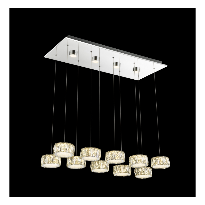 Globo - Candeeiro suspenso LED LED/92W/230V 4000K cromado brilhante/transparente