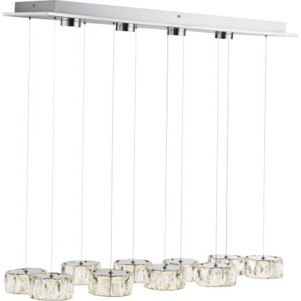 Globo - Candeeiro suspenso LED LED/92W/230V 4000K cromado brilhante/transparente