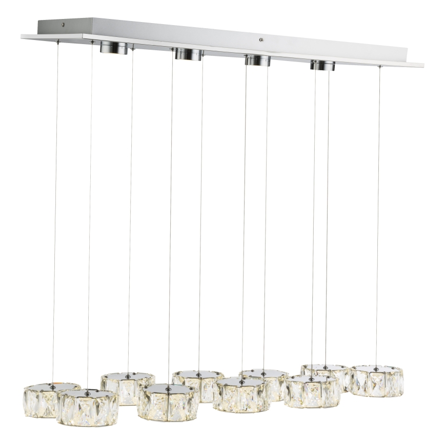 Globo - Candeeiro suspenso LED LED/92W/230V 4000K cromado brilhante/transparente