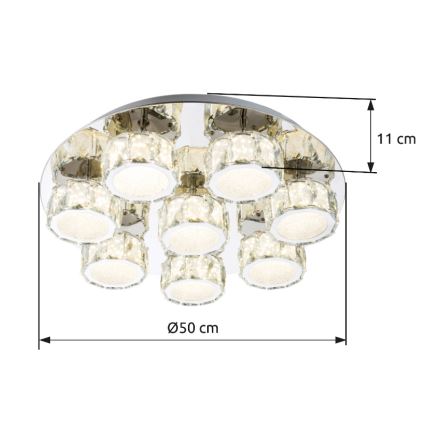 Globo - Iluminação de teto LED com regulação LED/64W/230V 4000K diâmetro 50 cm