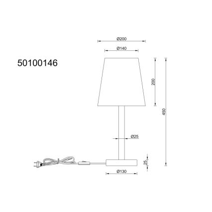 Globo - Candeeiro de mesa 1xE14/25W/230V