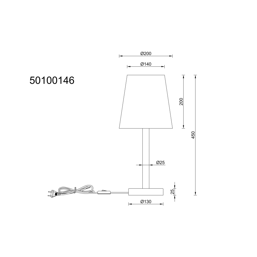 Globo - Candeeiro de mesa 1xE14/25W/230V