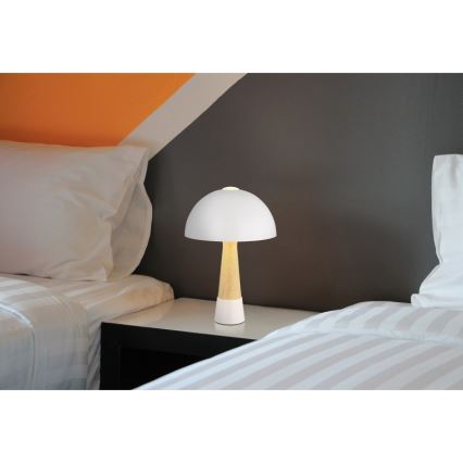 Globo - Candeeiro de mesa 1xE27ILLU/40W/230V branco