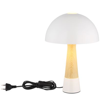 Globo - Candeeiro de mesa 1xE27ILLU/40W/230V branco