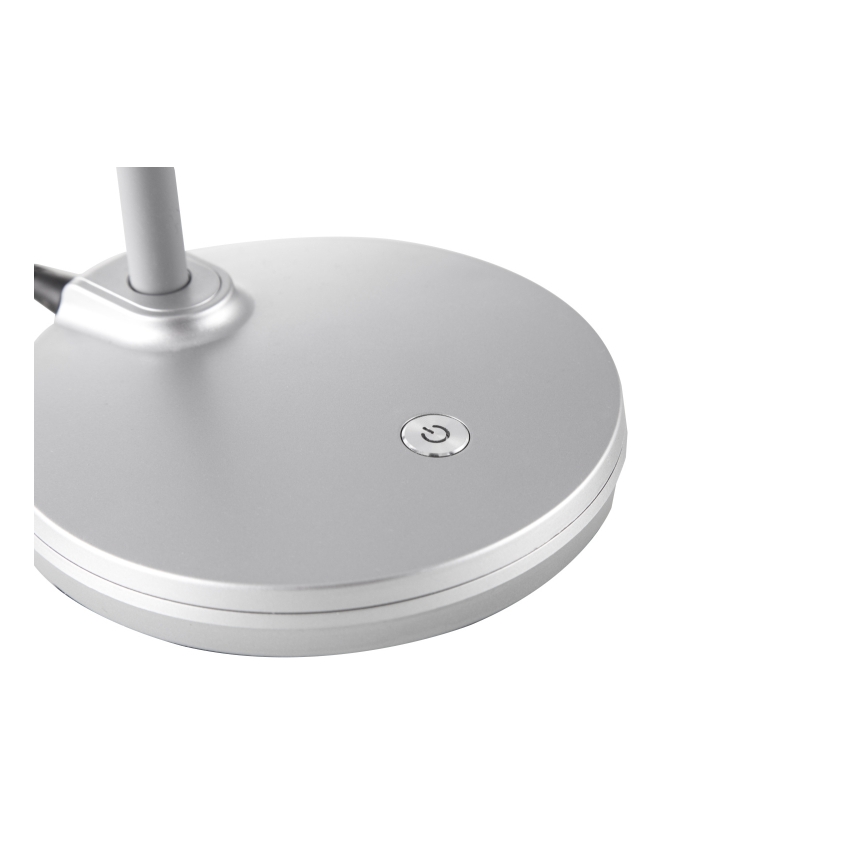 Globo -  Candeeiro de mesa LED tátil com regulação LED/4,6W/230V prateado