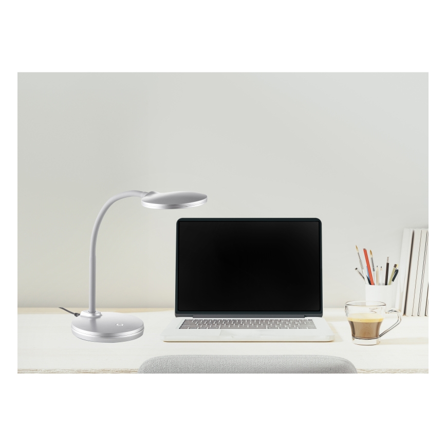 Globo - Candeeiro de mesa táctil LED com regulação LED/4W/230V prateado