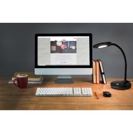 Globo - Candeeiro de mesa táctil LED com regulação LED/4,6W/230V preto