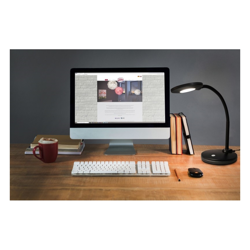 Globo - Candeeiro de mesa táctil LED com regulação LED/4,6W/230V preto