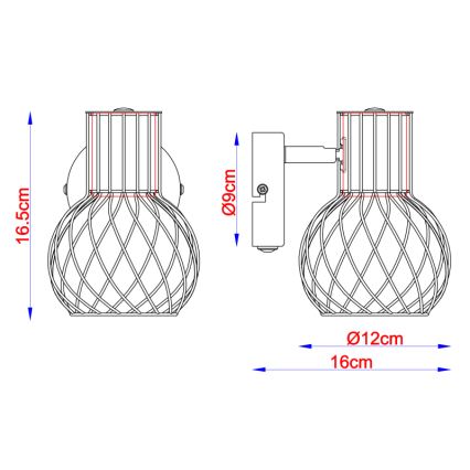 Globo - Foco de parede 1xE27/40W/230V