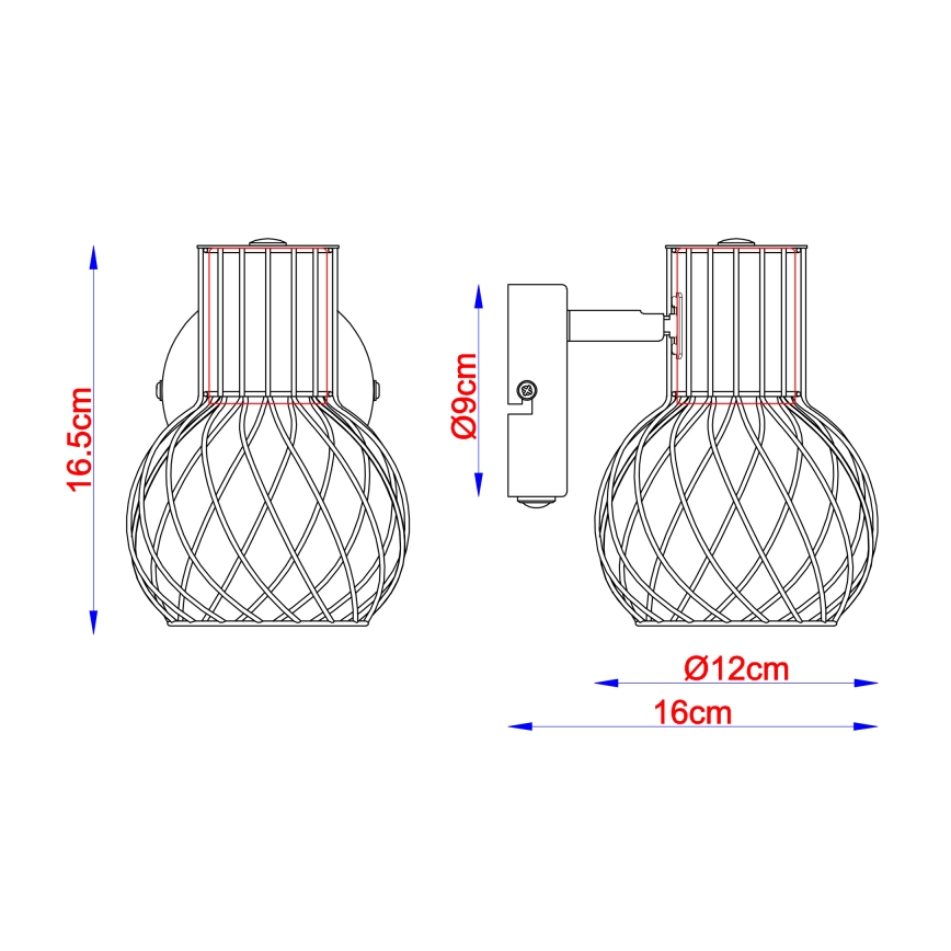 Globo - Foco de parede 1xE27/40W/230V