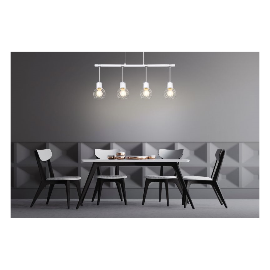 Globo - Candelabro num fio 4xE27/40W/230V
