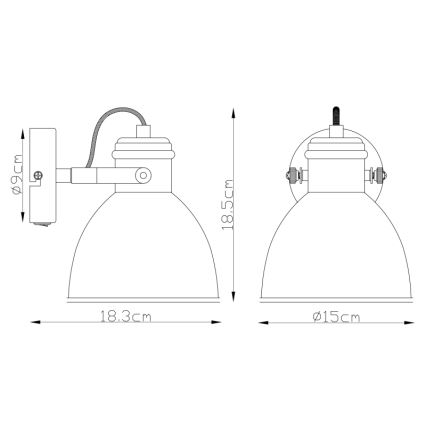 Globo - Foco de parede 1xE27/40W/230V