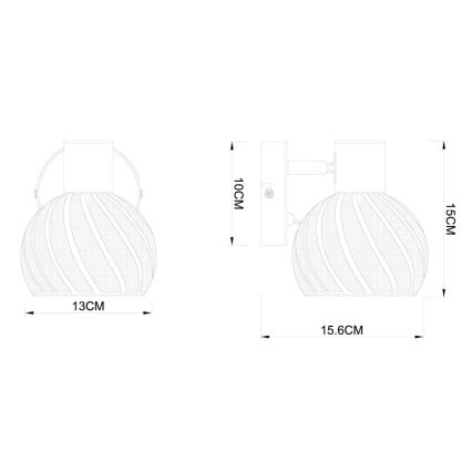 Globo - Foco de parede 1xE27/40W/230V