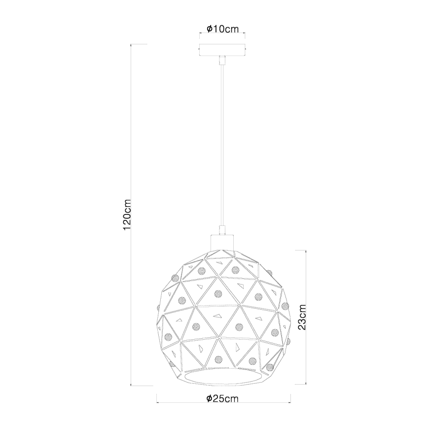 Globo 54029H - Candeeiro suspenso JODIE 1xE27/60W/230V diâmetro 25 cm
