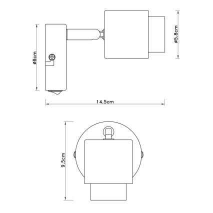 Globo - Foco de parede 1xE27/40W/230V