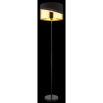 Globo - Candeeiro de chão 1xE27/60W/230V diâmetro 35 cm preto/dourado
