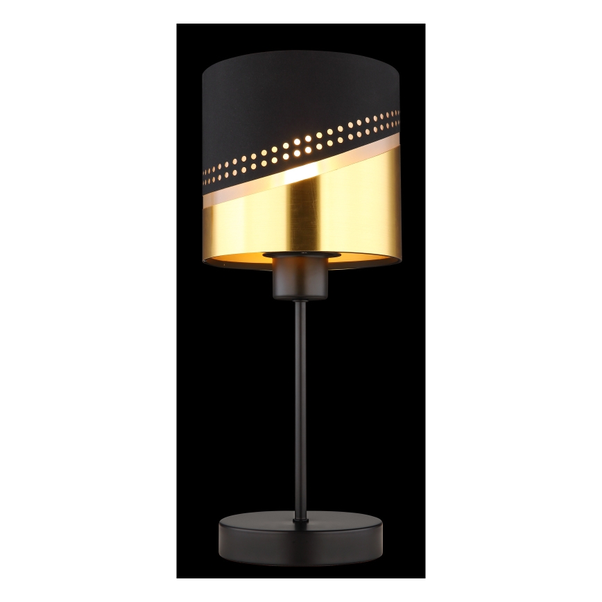 Globo - Candeeiro de mesa 1xE27/40W/230V diâmetro 16 cm preto/dourado