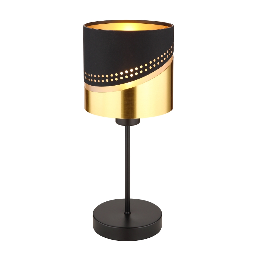 Globo - Candeeiro de mesa 1xE27/40W/230V diâmetro 16 cm preto/dourado