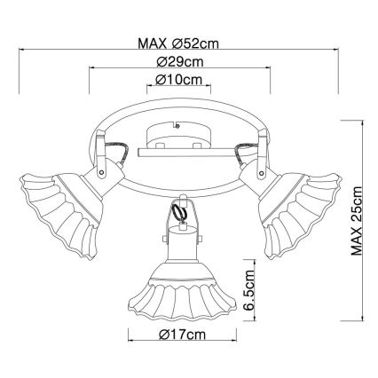Globo - Refletor 3xE27/40W/230V