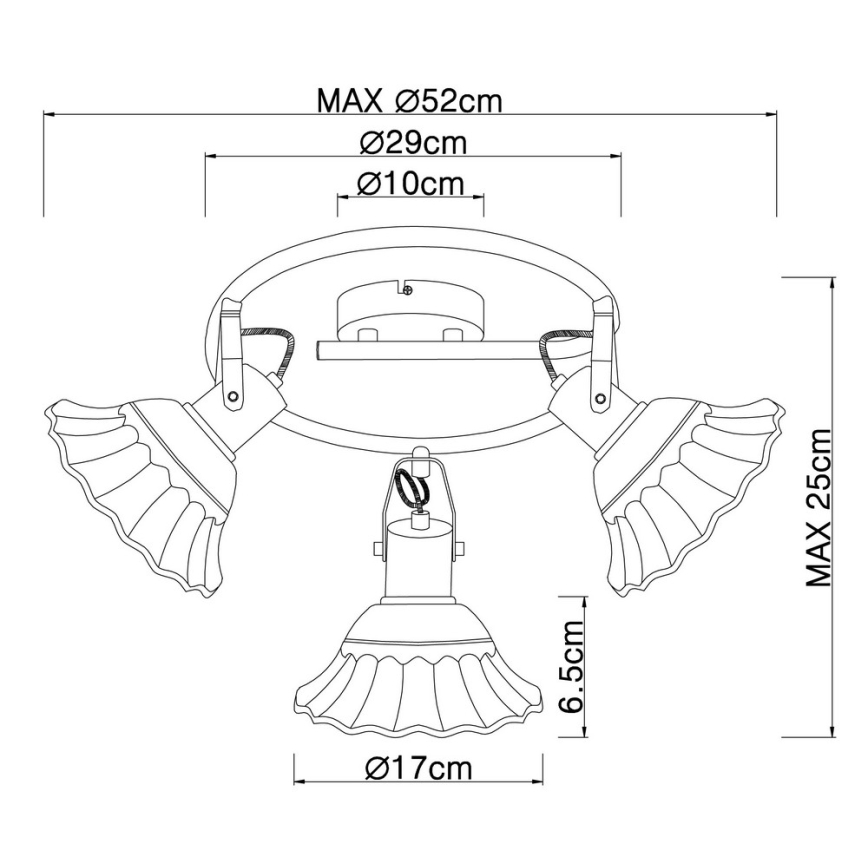 Globo - Refletor 3xE27/40W/230V