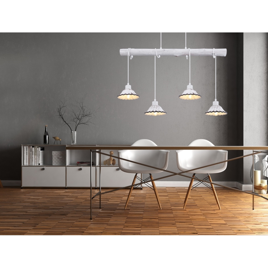 Globo - Candelabro num fio 4xE27/40W/230V