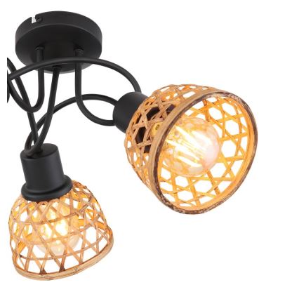Globo - Candelabro integrado 3xE27/15W/230V bambu
