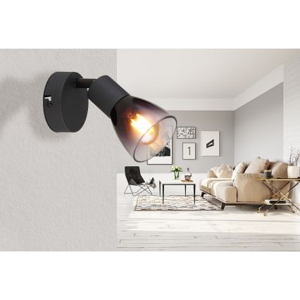 Globo - Foco de parede 1xE14/25W/230V preto