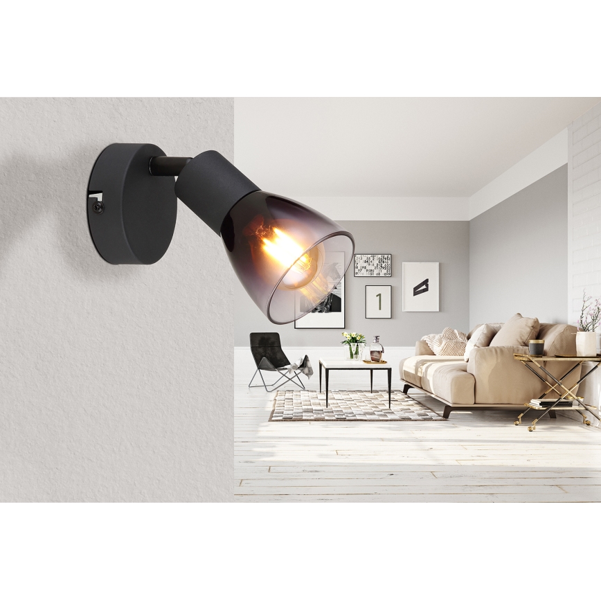 Globo - Foco de parede 1xE14/25W/230V preto