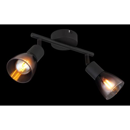 Globo - Foco 2xE14/25W/230V preto