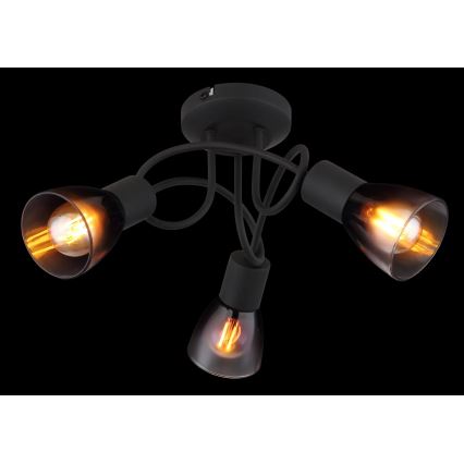 Globo - Candeeiro integrado 3xE14/25W/230V preto