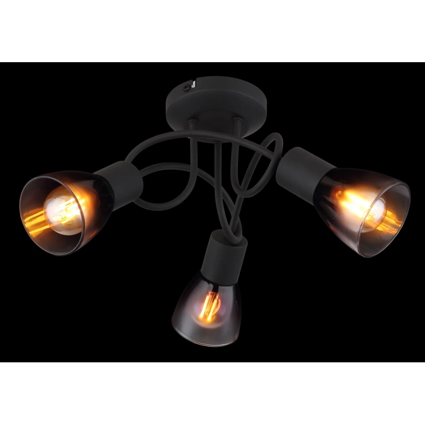 Globo - Candeeiro integrado 3xE14/25W/230V preto