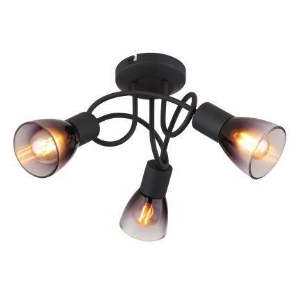 Globo - Candeeiro integrado 3xE14/25W/230V preto