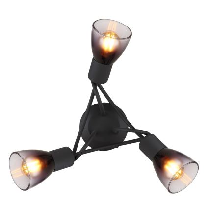 Globo - Candeeiro integrado 3xE14/25W/230V preto