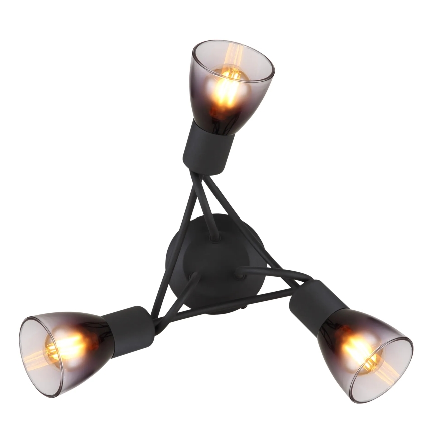 Globo - Candeeiro integrado 3xE14/25W/230V preto