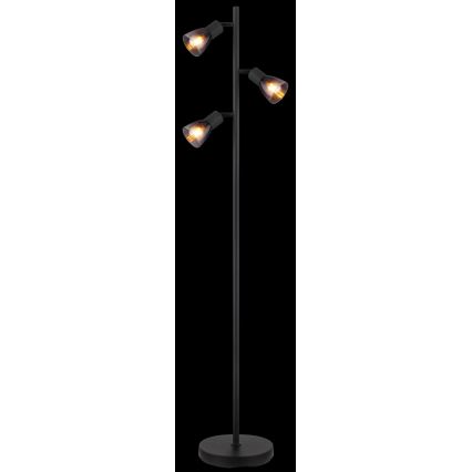 Globo - Candeeiro de chão 3xE14/25W/230V preto