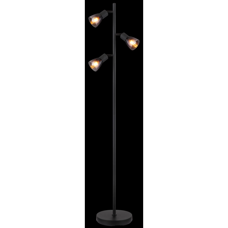 Globo - Candeeiro de chão 3xE14/25W/230V preto
