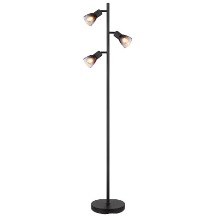 Globo - Candeeiro de chão 3xE14/25W/230V preto