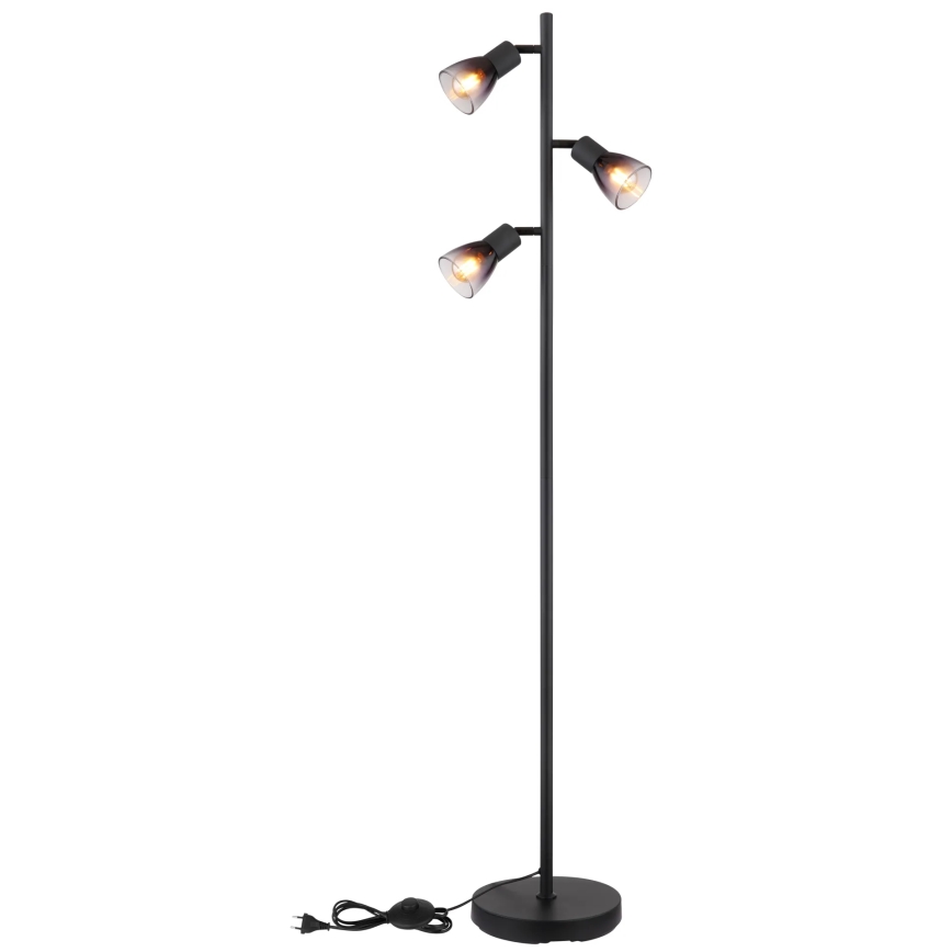 Globo - Candeeiro de chão 3xE14/25W/230V preto