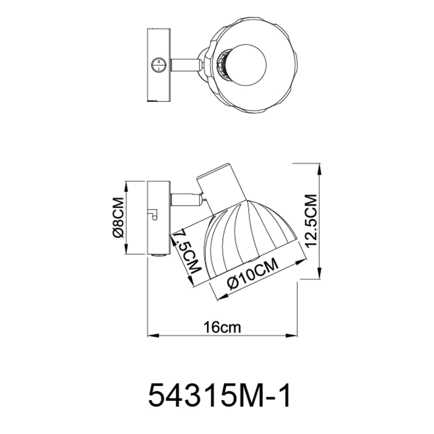 Globo - Foco de parede 1xE14/40W/230V dourado