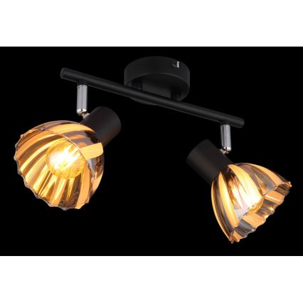 Globo - Foco 2xE14/40W/230V preto