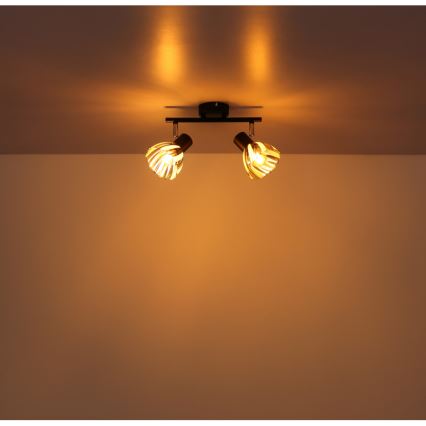 Globo - Foco 2xE14/40W/230V preto