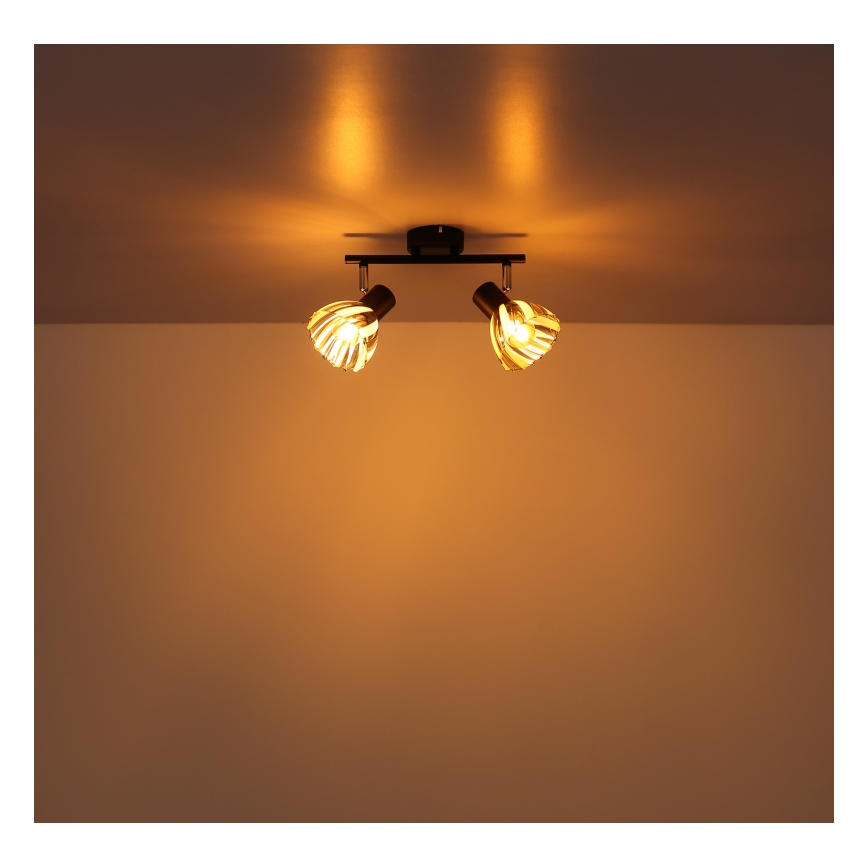Globo - Foco 2xE14/40W/230V preto