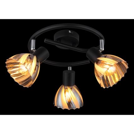 Globo - Foco 3xE14/40W/230V preto
