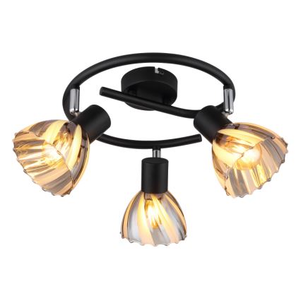 Globo - Foco 3xE14/40W/230V preto