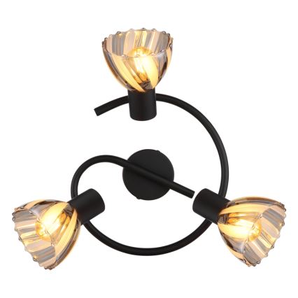 Globo - Foco 3xE14/40W/230V preto